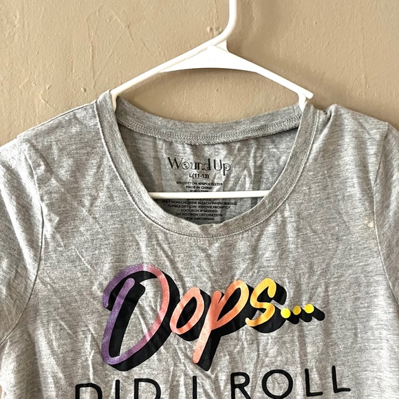 (girls) wound up • oops did i roll my eyes out loud? gray tshirt - Picture 4 of 9